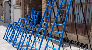 خرید نردبان تاشو فرافر تولید مصنوعات فلزی فرافر